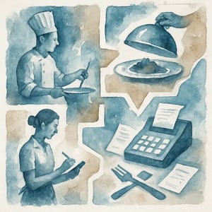 restaurant operations watercolor